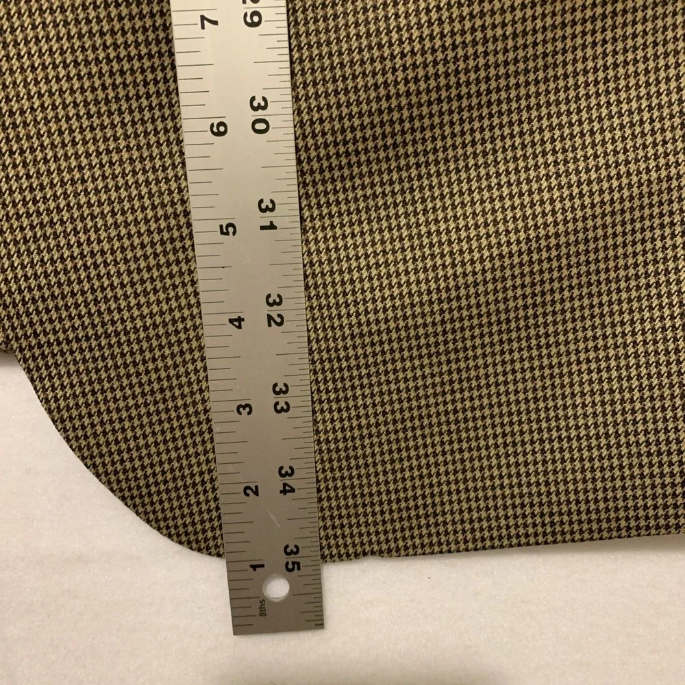 Jos. A. Bank Mens 46R 100% Wool 2-Button Blazer Brown Houndstooth Sport Coat